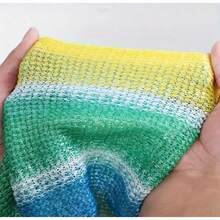 [Colorful Striped Sun Shade Net] 1pc High Density Breathable Colorful Striped Sun Shade Net Durable Plastic Outdoor Shading Fabric For Patio, Picnic, Carport, Garden, Balcony, And Corridor Cooling Canopy - 78.74inch*118.11inch (2m*3m) - View 6