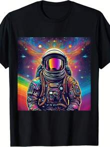 Coic Dreamer Astronaut Space   Print T-Shirt - 款式7 - 查看 1