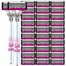 Women'S Stainless Steel Razor Set Smooth, Comfortable Shaving, Sharp Blade, Easy To Change The Head, Painless Smooth Hair Removal, The Ultimate Smooth Shaving, Stainless Steel Manual Hair Removal, Holiday Gifts. - Hot Pink - View 17