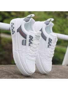 Men's New Korean Style Casual Sneakers, Fashionable White Shoes, Comfortable Outdoor Running Shoes For Autumn/Winter