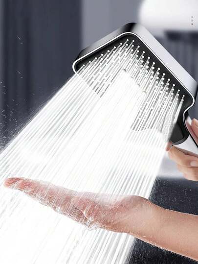 3-Mode Showerhead Set With 1.5M Hose & Adjustable Bracket - Premium ABS Construction - Modern Silver - For Bathroom & RV