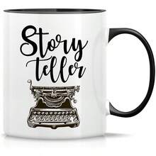 WRT002 - Taza blanca con mango negro e interior