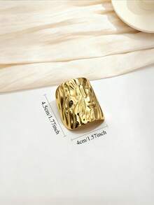 1个金属高马尾发夹，简约圆筒发卡，法式装饰发圈，适合长发，马尾辫配饰，女士发夹，学习用品，发饰 - 金色 - 查看 13