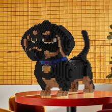 4,505pcs Sausage Dog Building Blocks - Model Toy - Suitable For Adults, Creative DIY Dog Model Building Kit, Stress Relief, Unique Decorative Ornament, Halloween, Christmas, Thanksgiving Gift - Color - View 2
