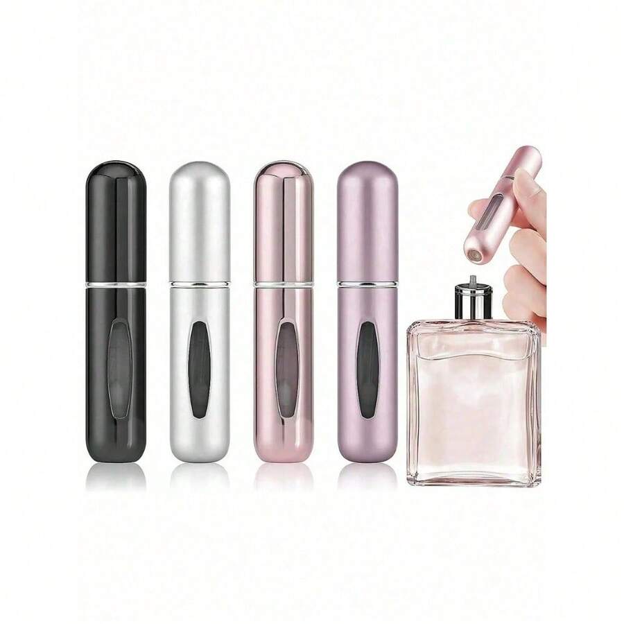 4pcs 5ml Refillable Perfume Bottles, Mini Portable Aluminum Spray Bottle For Perfume Perfume Bottle Perfume Refillable Bottle - Nhiều màu - Xem 1