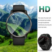 4 piezas de protector de pantalla de vidrio templado para Garmin Fenix 7/7S/7X, alta definición, dureza 9H, anti-arañazos, anti-aceite, anti-huellas