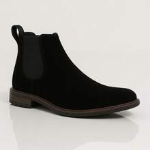 Leather Suede Lightweight Work Riding Boot Chelsea Boot Lightweight Casual Boots - Negro - Ver 5