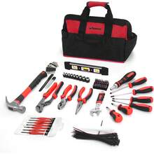 Juego de herramientas de reparación para el hogar de 290 piezas en rojo con bolsa de almacenamiento de boca ancha SW-GJB002 - Rosa - Ver 1