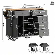 Mobile Storage Islands - Black - View 7