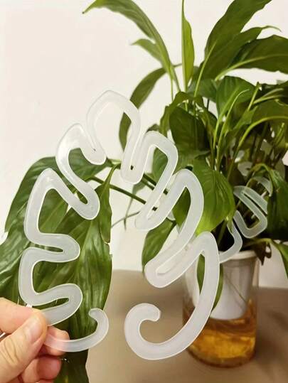 1-Piece Plant Support Stand - Heavy Duty Folding Clips For Stems, Stakes - Garden, Floral Arrangements, Indoor/Outdoor Plants - Space-Saving Folding Design, Lawn And Home Decor Stability, Sturdy Clip Design, Outdoor Decor