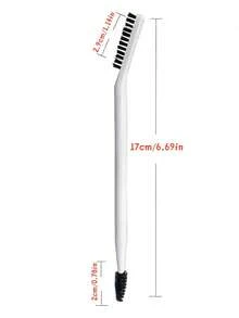 5pcs Double Head Eyelash Brush Eyebrow Brush Angle Spiral Brush Dual Purpose Brush Multifunctional Portable Eyebrow Brush Travel Supplies,Eyebrow Brush,Eyeshadow Brush,Spoolie,Spoolie Brush - Black - View 6