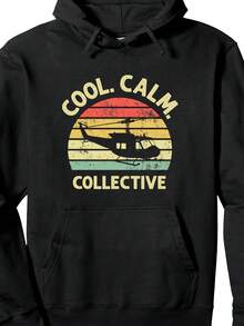 Cool Calm Collect Funny Helicopter Pilot Pullover Hoodie - 款式20 - 查看 1