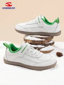 HOBIBEAR 儿童冬季保暖绒面鞋，男女童户外步行鞋，加宽鞋底，防滑耐磨，耐用皮革鞋面，适合上学和户外活动 - 綠色 - 查看 4