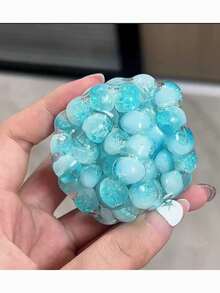 Bola Macia de Cristal Azul Gelo com Pérola, Brinquedo de Recompensa para Sala de Aula Infantil, Bola Criativa Macia Altamente Atraente para Alívio de Estresse, Brinquedo de Alívio de Estresse, Brinquedo Infantil - Multicolorido - Visão 2