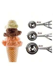 Stainless Steel Ice Cream Spoon Scoop Ice Cream Spoon Ice Lolly Spoon Watermelon Spoon Fruit Ball Spoon Spoon Scooping Spoon - Multicolor - View 5
