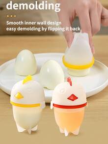 1pc Cute Chicken Shaped Multifunctional Steamer Mold, Easy Release And All-In-One Steaming - Multicolor - View 3