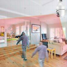 1 pieza Bombilla de luz blanca con cámara, fácil instalación, base estándar, apta para cualquier toma de luz del hogar, se puede instalar donde se necesite. Con micrófono incorporado, audio bidireccional, rotación de 360°, detección de movimiento, alarma remota, luces inteligentes duales, cámara de con visión nocturna infrarroja - Multicolor - Ver 9