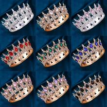 Women's Golden Glittering Bride's Rhinestone Crown Crystal Queen Headpiece, Wedding Bride's Hair Accessory, Suitable For Birthday Parties, Balls, Cake Decoration, Halloween, Christmas And Photo Booth Props (With Crown Holder)
