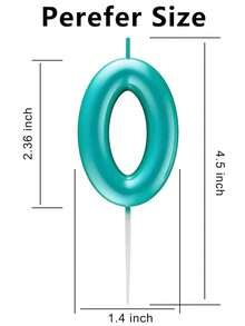Lumânări pentru tort de ziua de naștere cu cifre albastre deschise, decorațiuni metalice pentru tort, potrivite pentru ziua de naștere, aniversare, dezvăluirea genului, petrecere a burlacilor, absolvire - temă prințesă, fără pene, lumânări multifuncționale pentru sărbători, nu necesită electricitate - Bleu - Vizualizare 9