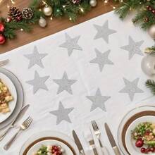 50pcs 1.26 Inch Gold Five-Pointed Star Paper Pieces, Suitable For Christmas Decoration, Tabletop Decor, Party Decoration - Gold - View 6
