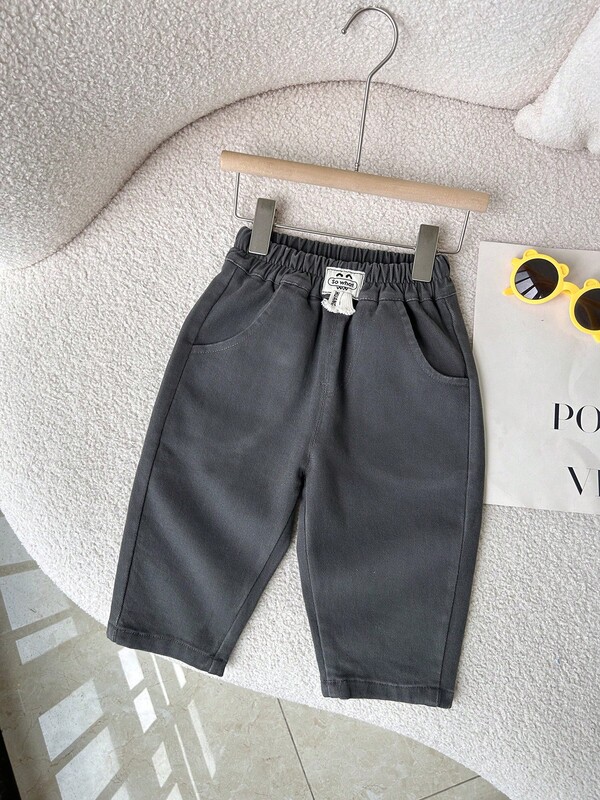 Pantalones casuales versátiles y de moda para niños, pantalones cómodos para todas las estaciones, pantalones largos casuales diarios, pantalones largos de estilo vacacional, cintura elástica para un uso cómodo, adecuados para deportes al aire libre, imprescindibles para volver al colegio, ideales para el uso diario