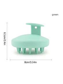 1pc Silicone Hair Washing Brush, Scalp Massage Shampoo Brush, Hair Scalp Cleaning Brush - Multicolor - View 14
