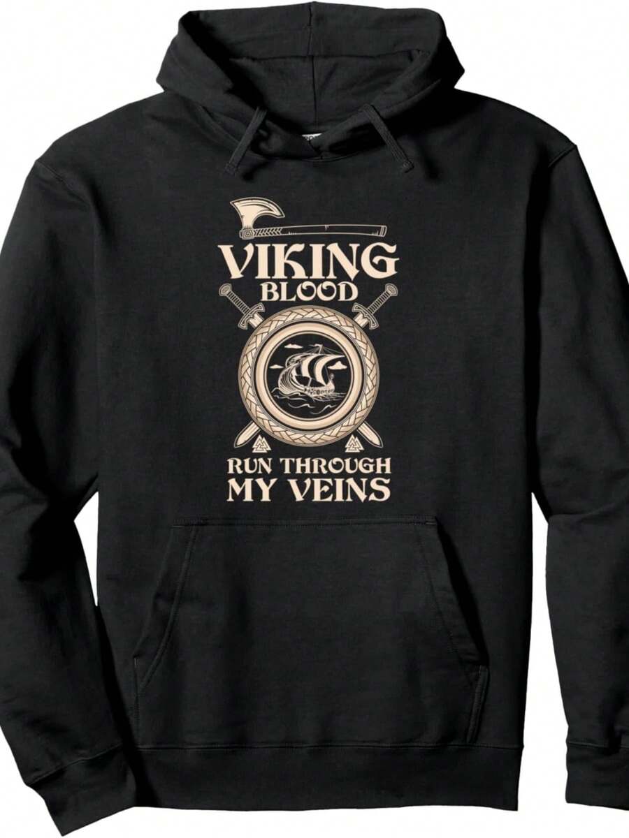 Viking Warrior Valhalla Nordic Odin Norse Vintage Viking Pullover Hoodie - 款式26 - 查看 1