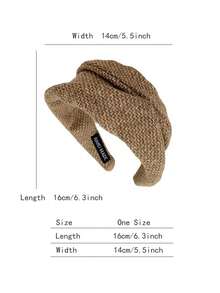 1 chiếc băng đô dày màu trơn thời trang, đa năng và phù hợp cho đi chơi, hẹn hò, tụ họp và trang trí tóc, băng đô cài tóc, phụ kiện tóc cho nữ, phụ kiện đội đầu - Nhiều màu - Xem 7