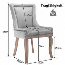 Dining Chairs - Grey - View 6