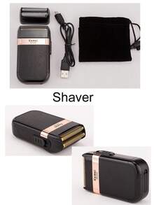 Kemei Bộ 2 món máy cắt tóc và cạo râu chuyên nghiệp, máy cắt tóc KM-2299 lưỡi chữ T 0mm, máy cạo râu KM-2024 lưỡi dao chuyển động tịnh tiến, bộ dụng cụ chăm sóc cá nhân hàng ngày dành cho nam giới, bộ dụng cụ tỉa và cạo râu chuyên nghiệp như ở salon. - màu đen - Xem 7