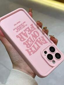 The Eye-Catching Words "FAITH OVER FEAR" Phone Case Suitable For Compatible With Iphone 17,16, 15, 14, 13, 12, 11, PRO MAX,PRO , PLUS,17Air,16E,As Well As Galaxy S25/24/23/22 Ultra/Plus/FE - 彩色 - 查看 4