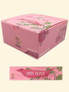 Giấy cuốn thuốc lá OHIS PINK PAPER: 32 giấy màu hồng chất lượng cao + 32 đầu lọc - Cháy chậm, kích thước có thể điều chỉnh, quà tặng hoàn hảo cho người hút thuốc - Phụ kiện giấy cuốn thủ công - Giấy cuốn không tẩy trắng - Giấy cuốn kẹo cao su tự nhiên Ả Rập - Giấy cuốn cháy chậm 110MM - Giấy thuốc lá siêu mỏng cổ điển cháy êm. Quà tặng Giáng sinh, Quà tặng Halloween, Nhiều loại quà tặng sinh nhật. - Hồng - Xem 2