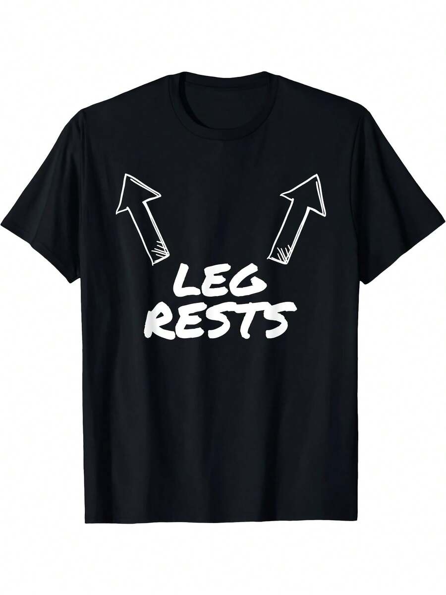 Leg Rests Funny Adult Humor Men's Classic Fit Short Sleeve T-Shirt - Style 8 - View 1