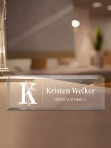 Custom Engraved Acrylic Name Plate For Desk,-37styles,Desk Name Plate Personalized, Office Desk Decor For Women Men, Acrylic Desk Accessories, Office Gifts For Boss, Employee Appreciation Gifts,Ideal For Boss, Teacher, Coworker Appreciation Gifts,Personalized Office Decor, Ideal Gift For Bosses, Teachers, Lawyers, Doctors & Colleagues - Perfect For Housewarming, Christmas, Thanksgiving, Personalized Gifts, Holiday Gifts - Multicolor - View 26