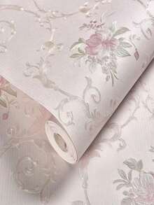 1pc Self-Adhesive Wallpaper, Warm Girl's Bedroom Wallpaper Wall Sticker, 3D Stereoscopic Wall Decal, Room Background Wall - Multicolor - View 11