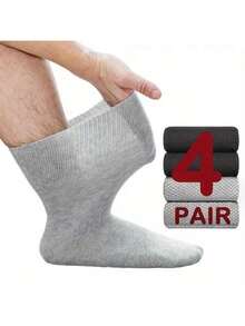 5 Pairs Diabetic Crew Socks - Extra Roomy Non-Binding Top, Elastic Opening For Easy On/Off - Neuropathy And Peripheral Nerve Care - Soft Breathable Fabric - Swollen Feet, Edema, Toe Bone - Elderly, Pregnant, Post-Surgery - Unisex - Everyday & Special Occasions - Value Pack, Elderly Footwear, Comfortable Fit, Durable Construction, Shoes, Elderly Care - Multicolor - View 7