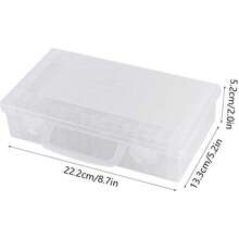 64 ranuras Kit de herramientas de pintura de diamantes de plástico Accesorios de bordado de diamantes Cajas de pintura de diamantes Contenedor de almacenamiento de cuentas para el hogar con pegatinas - 1 - Ver 6