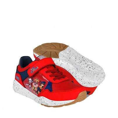  TENIS CASUALES NIÑO PAW PATROL 730537 SIMIPIEL ROJO 18-21