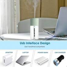 Car Diffuser, Car Humidifier, Essential Oil Car Diffuser, Smart Car Air Freshener Diffuser, USB Cold Mist Humidifier Diffuser, Suitable For Car Home Office Bedroom (Mint Green) - 薄荷綠 - 查看 4