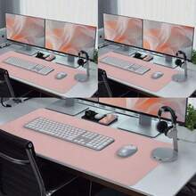 Super Large Mouse Pad, Writing Pad Office Desk Pad, Desk Mat, Waterproof PU Leather + Non-Slip Velvet Surface 35. 4" X 16. 9" (Pink), Multiple Size Options, Gaming Desk Pad, Desk Protector, Various Colors, Office, Student, Princess Style Pink, Pink, Sky Blue, Study Desk, Long Desk Pad, Home Decor Pad, Scratch Resistant Anti-Glare Leather Coffee Table Mat, Laptop Protective Pad, Waterproof Reusable And Easy-To-Clean, Office Supplies, Study Home Goods,School Supplies,Back To School Gaming Mouse Pad Desk Accessories Office Desk Accessories Mousepad Mouse Pad For Desk - 多色的 - 查看 4