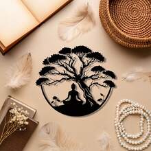 1pc Buddhist Zen Meditation Person Metal Cutting Die, Suitable For Scrapbooking Decoration, DIY Scrapbooking Paper Art, Embossing Craft, Handmade Crafts And Card Making, Greeting Card Metal Cutting Die - Silver Gray - View 11