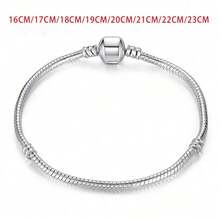 925 Sterling Silver Plated Luxury Designer 5mm Cuban Link Bracelet, Unisex, 20cm/8 Inch, Wedding Party Gift, Engagement Gift - Silver - View 7