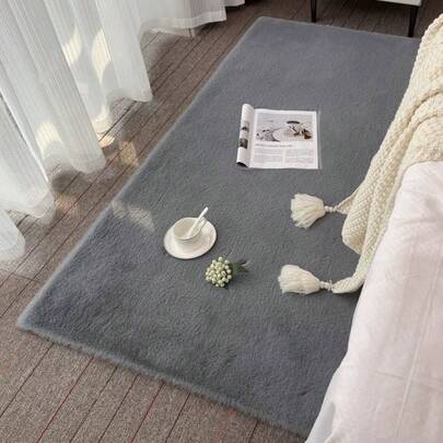 创意蓬松人造毛皮地毯，绒面革底，毛绒，蓬松装饰地毯，温暖舒适，创意奇特设计，多色可选