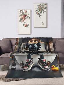 Kawss Kawaii Kaw  Blanket Flannel Blanket, Super Comfortable Winter Warm Blanket Summer Air Conditioning Blanket, Soft And Light Bed Sofa Decoration, Not Easy To Shed, Machine Washable - 黑色 - 查看 2