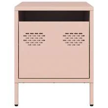 vidaXL Comodino rosa 35x39x43,5 cm acciaio