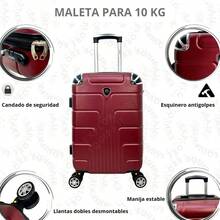 Maleta 20 Pulgadas Sin Documentar Ligera Doble Llanta Candado Fijo - Rojo - Ver 4