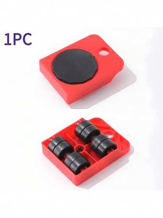 4-In-1 Heavy Duty Furniture Mover With Locking Caster Wheels & Non-Slip Rubber Feet - Sturdy Plastic Moving System, Handle For Sofas, Beds, Mattresses, Chairs - DIY Moving With Multi-Surface Protection (No Scratches/