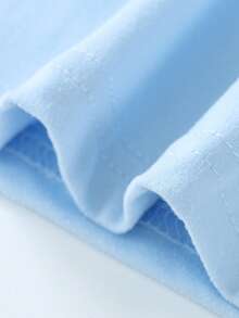 青少年男童街头涂鸦熊图案短袖宽松柔软凉爽T恤，夏季街头休闲装，男童上衣 - 藍色 - 查看 3