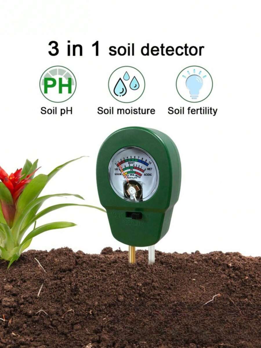 Analisador de solo 3 em 1 - Medidor de CE, pH e Umidade, instrumento científico fácil de usar para jardim, estufa e plantas domésticas. Ajuda os entusiastas da jardinagem a monitorar as condições do solo e proporcionar o ambiente ideal para o crescimento das plantas.