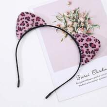 1pc Solid Color Cute Elegant Chic Polyester Fiber Party/Street Vintage Rabbit Ears Headband,Suitable For All Seasons Including Easter Halloween